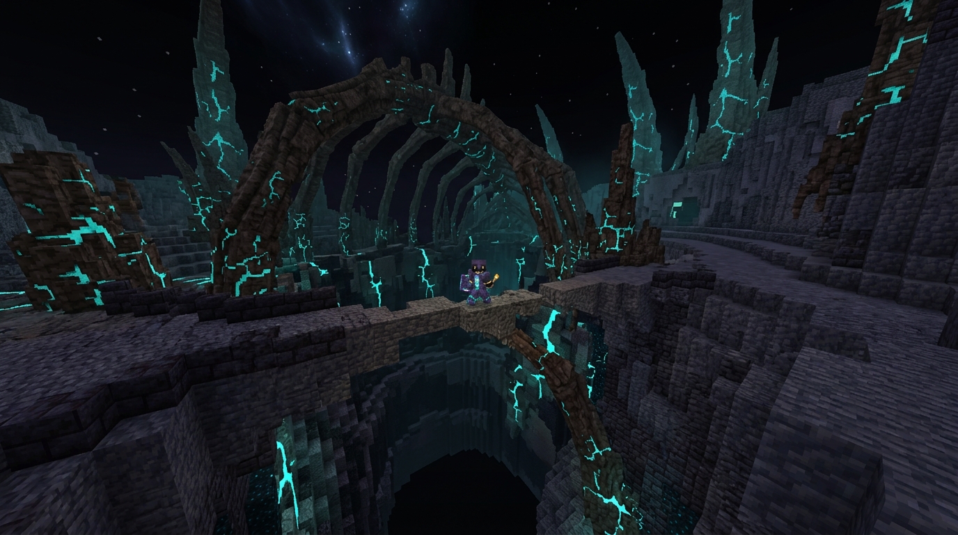 Minecraft The Sift dimension The Carapace biome render